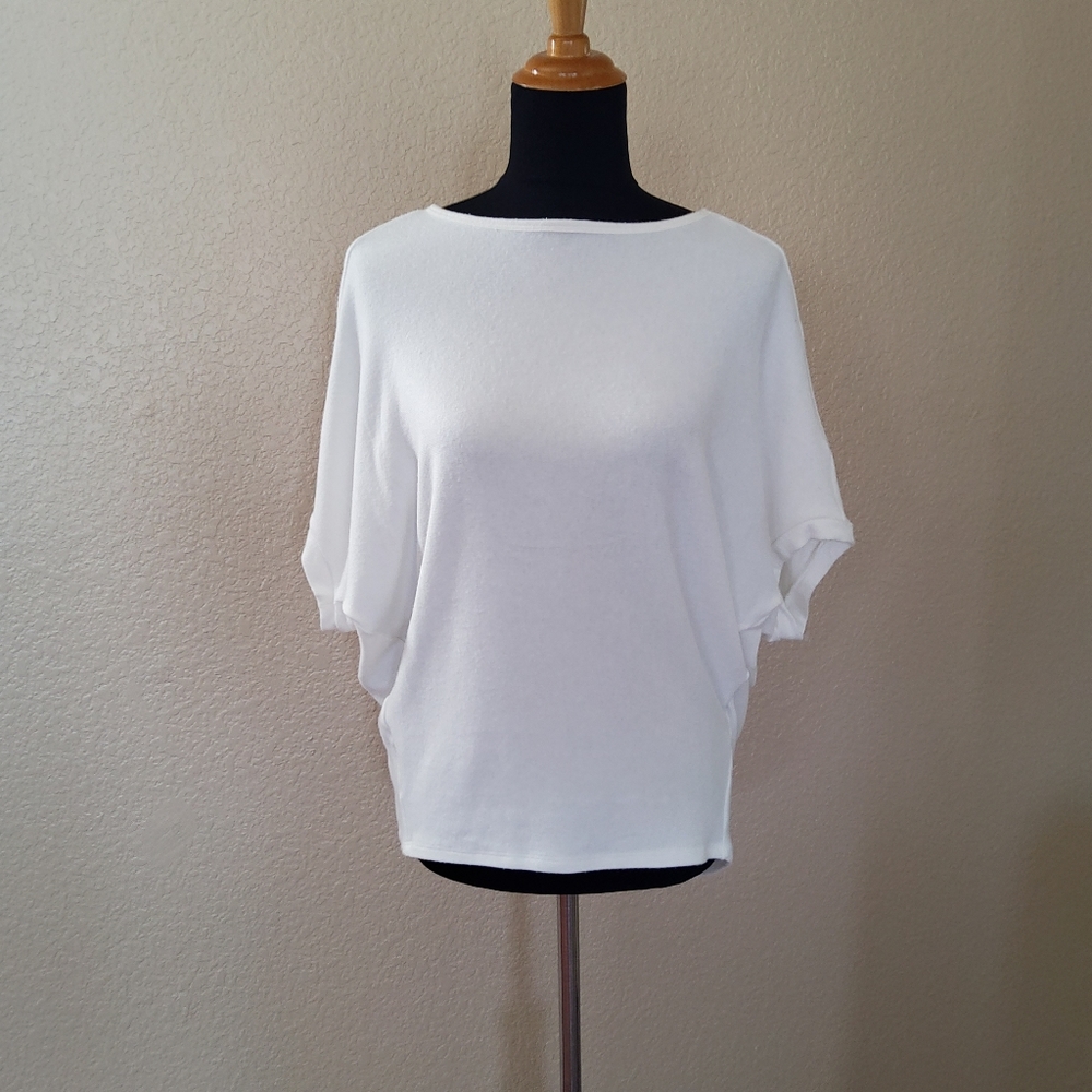 Michael Stars Verna Dolman Sleeve Knit Sweater Top White Size S NWT - Picture 3 of 9